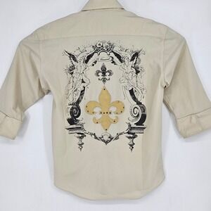 El General Shirt Mens Large Button Up Long Sleeve‎ Western Casual Embroidered